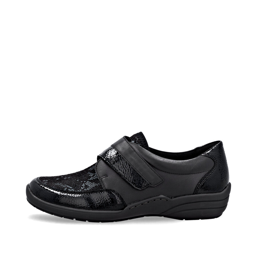 chaussures noires à scratch pour femmes remonte r7600-00