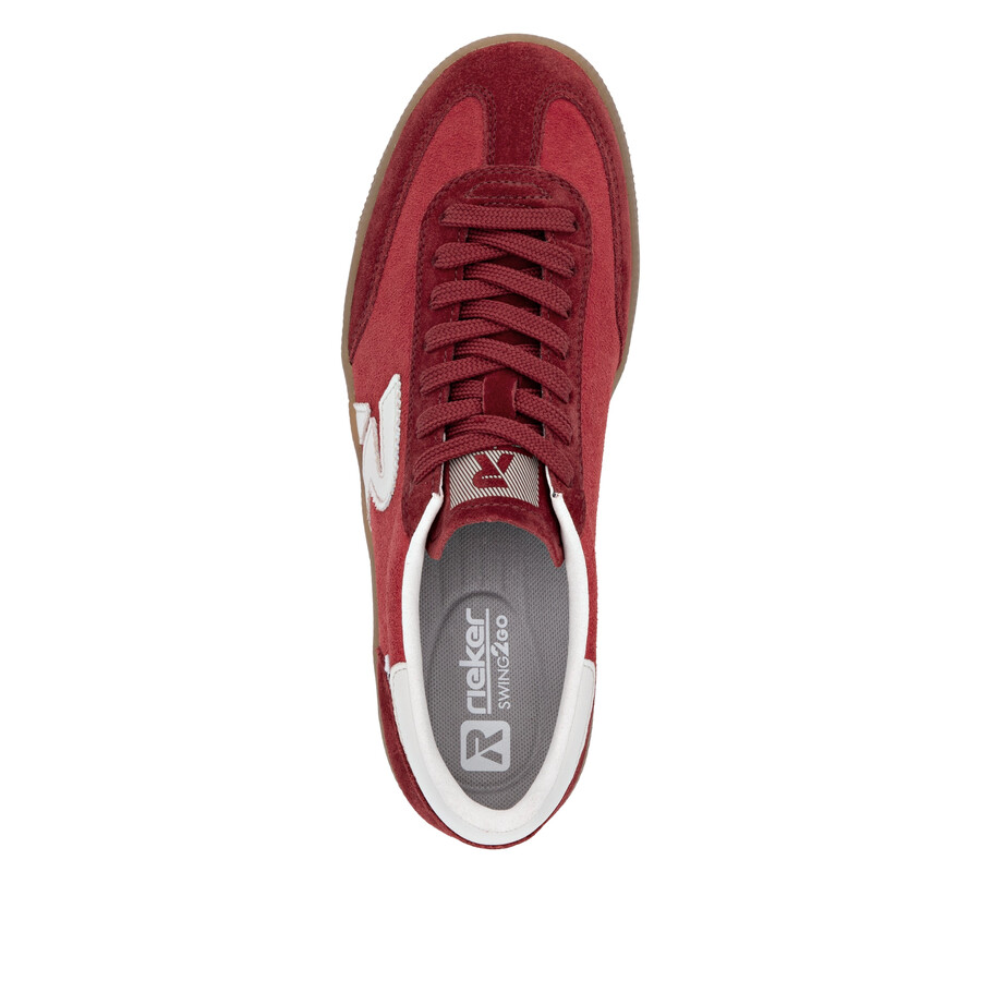 baskets rouges pour femmes rieker sport w2200-33