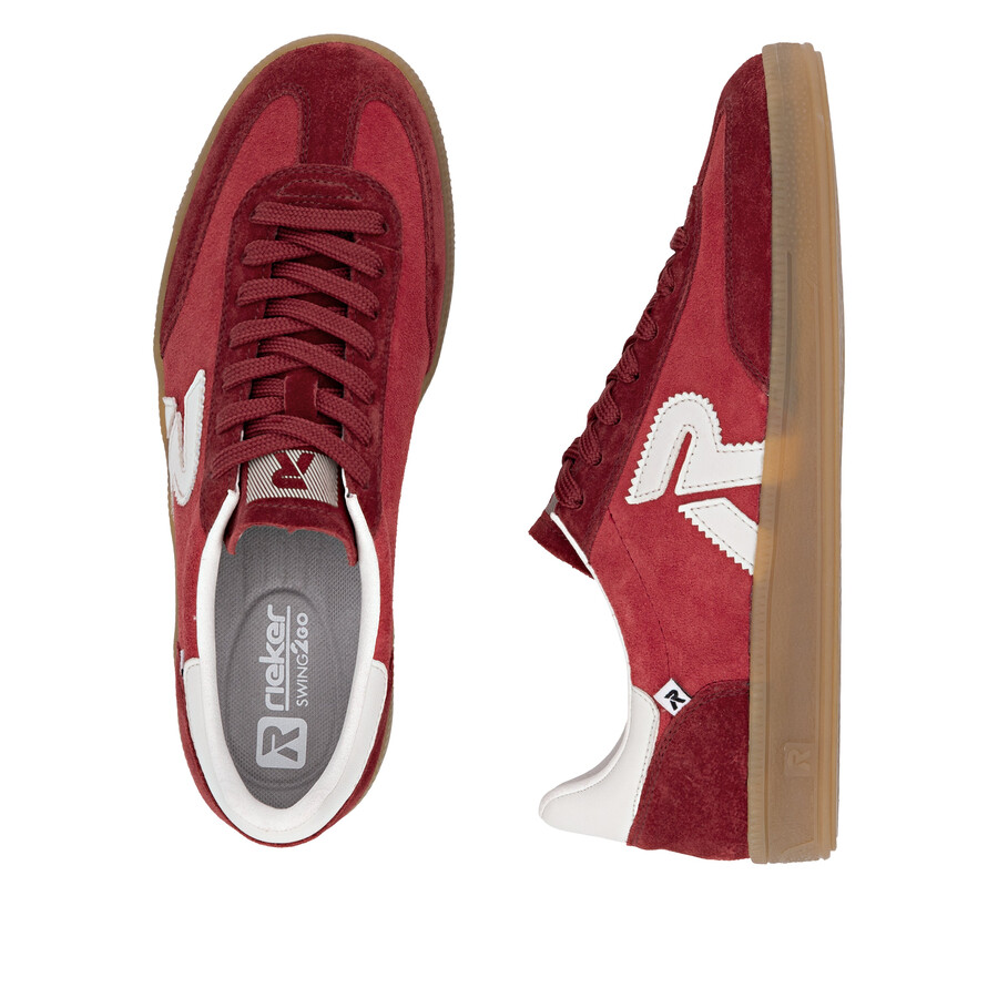 baskets rouges pour femmes rieker sport w2200-33
