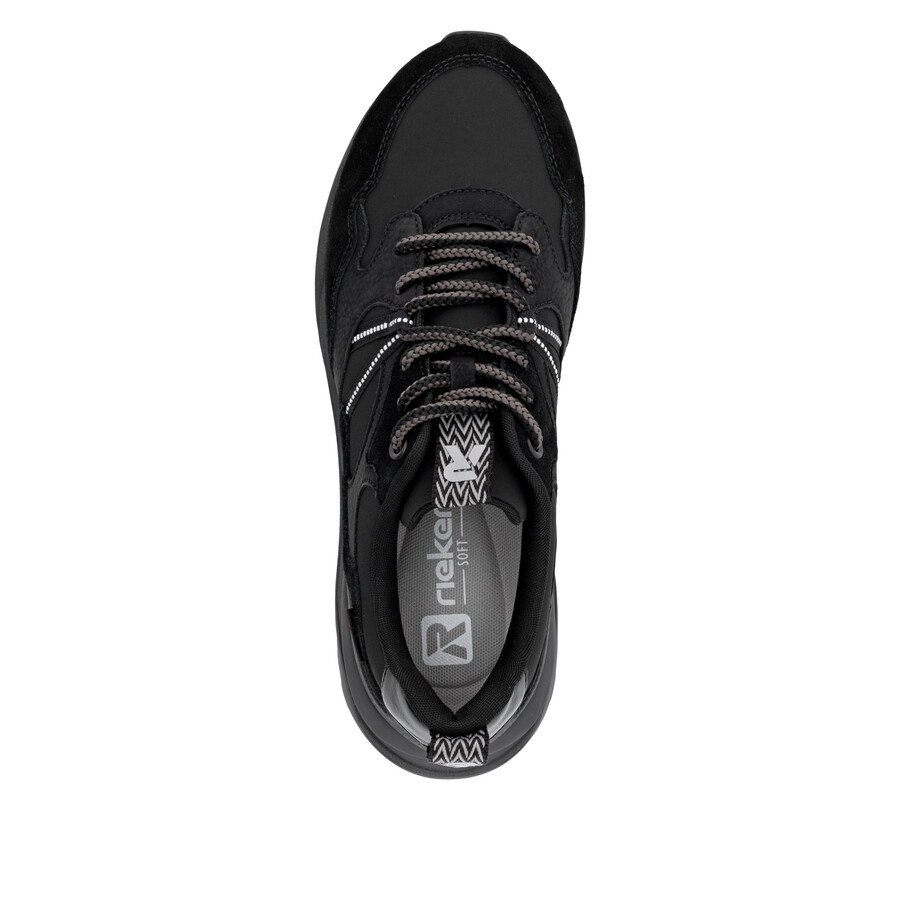 baskets noires pour femmes rieker sport w2501-00