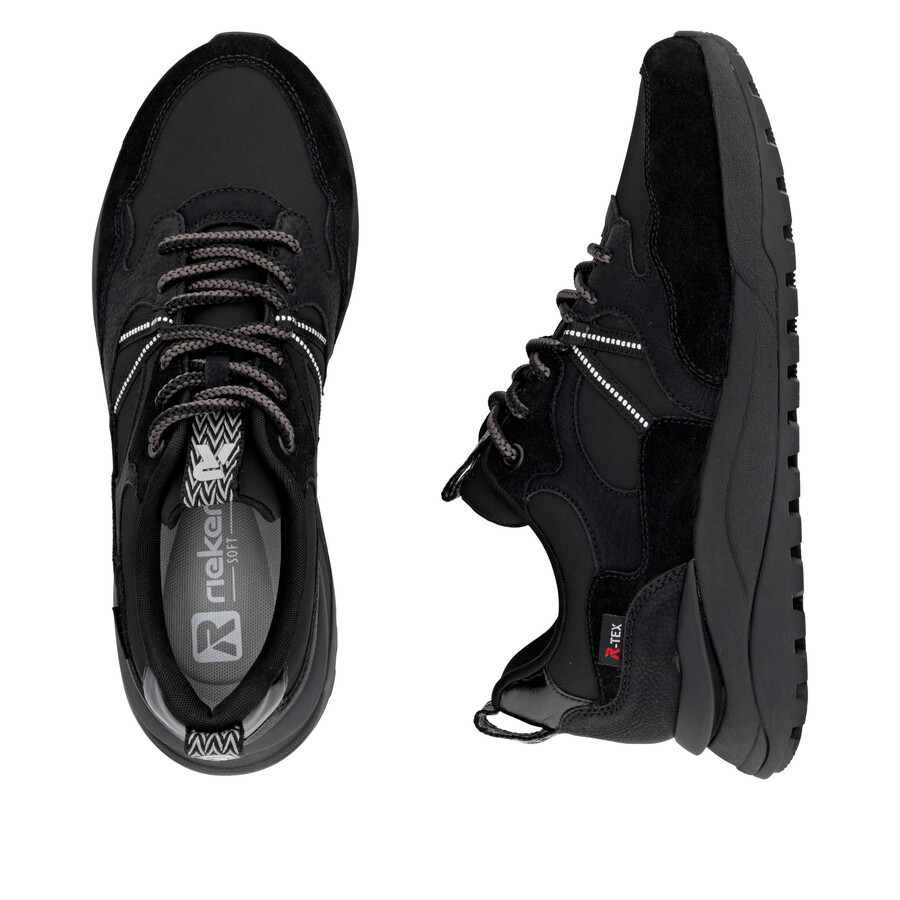 baskets noires pour femmes rieker sport w2501-00