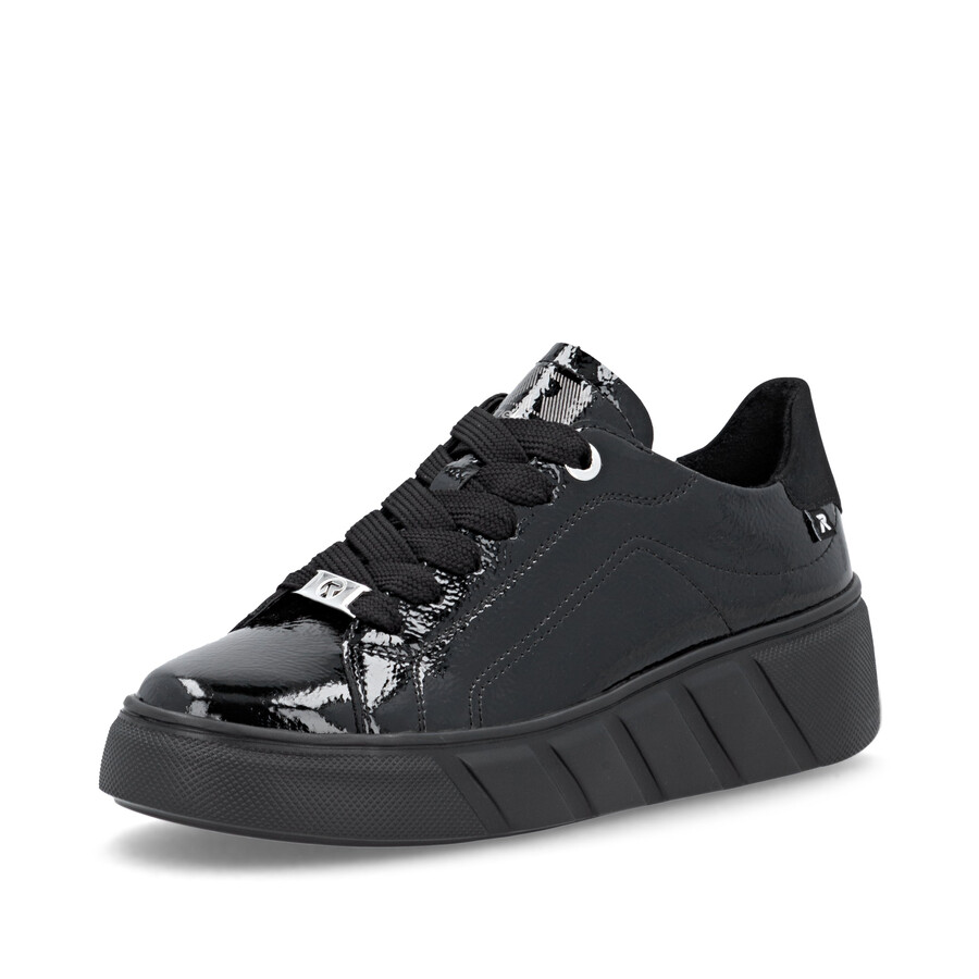 baskets noires pour femmes rieker sport w2601-00