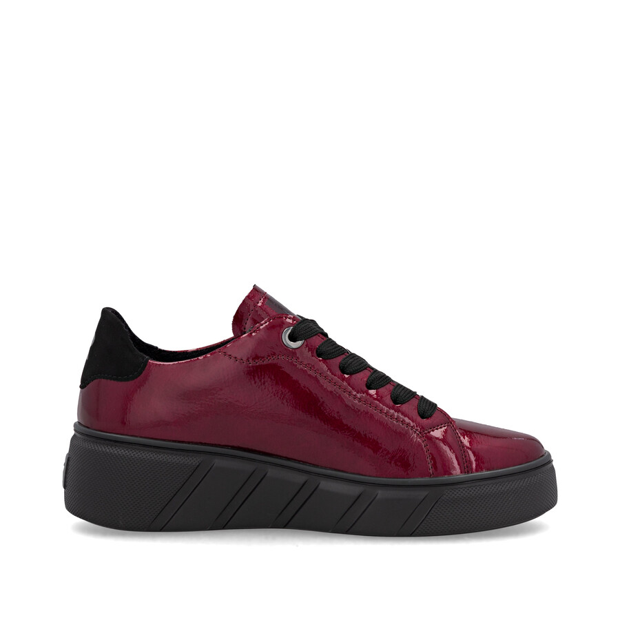 chaussures élastiques rouges pour femmes rieker sport w2601-35