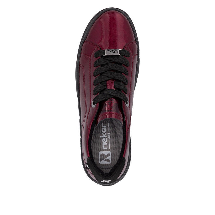 chaussures élastiques rouges pour femmes rieker sport w2601-35