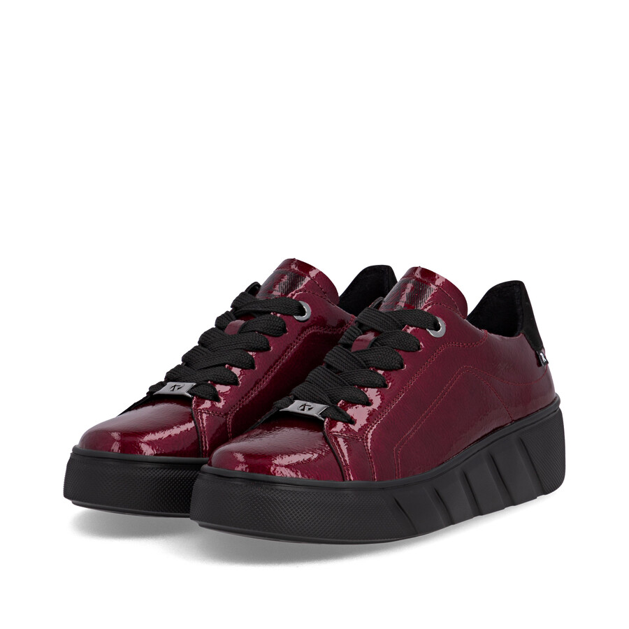 chaussures élastiques rouges pour femmes rieker sport w2601-35