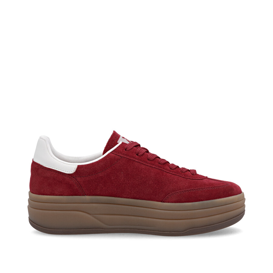baskets rouges pour femmes rieker sport w3700-35