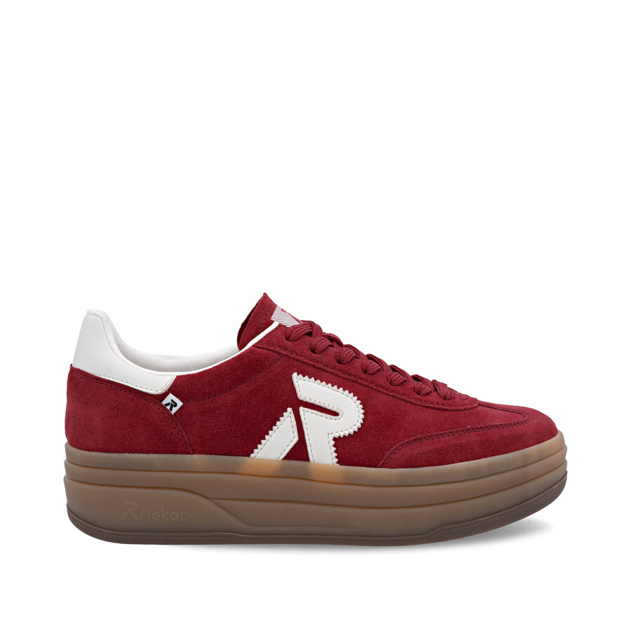 baskets rouges pour femmes rieker sport w3700-35