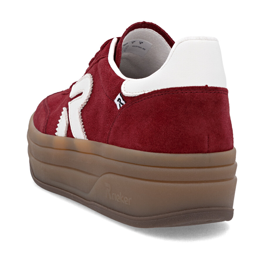baskets rouges pour femmes rieker sport w3700-35