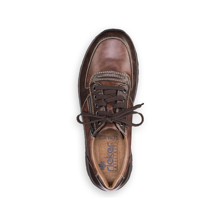 chaussures marron à fermeture éclair pour hommes rieker 03329-25