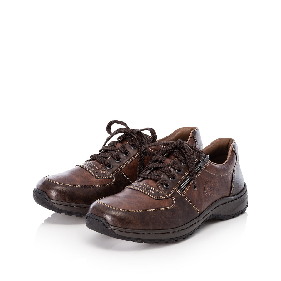chaussures marron à fermeture éclair pour hommes rieker 03329-25