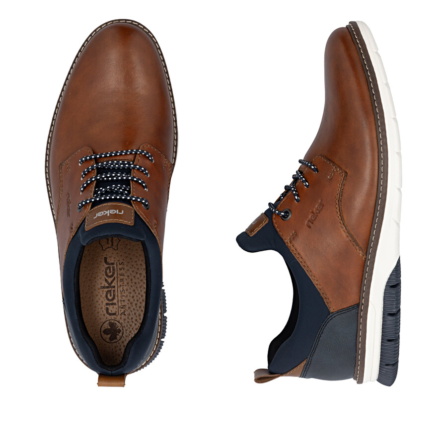 chaussures élastiques marron pour hommes rieker 14454-22