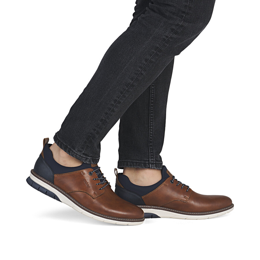 chaussures élastiques marron pour hommes rieker 14454-22