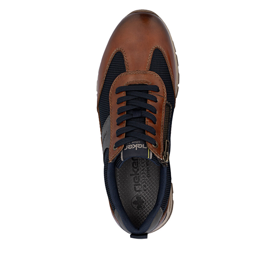 chaussures marron à fermeture éclair pour hommes rieker b0507-24