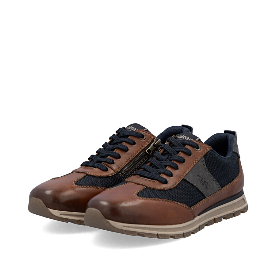 chaussures marron à fermeture éclair pour hommes rieker b0507-24