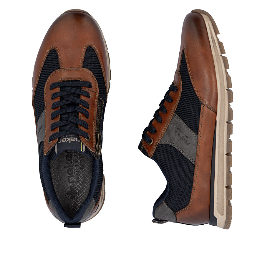 chaussures marron à fermeture éclair pour hommes rieker b0507-24