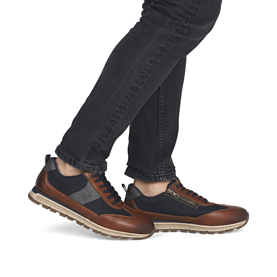chaussures marron à fermeture éclair pour hommes rieker b0507-24
