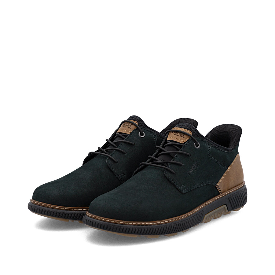 chaussures élastiques bleues pour hommes rieker b3357-15