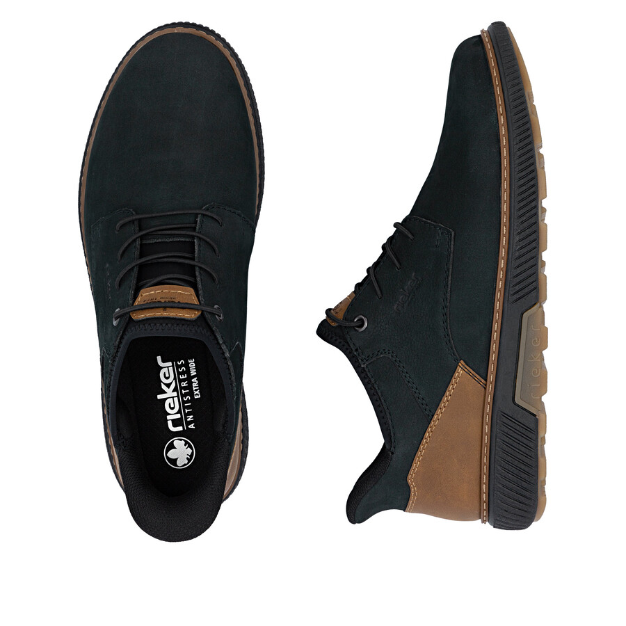chaussures élastiques bleues pour hommes rieker b3357-15