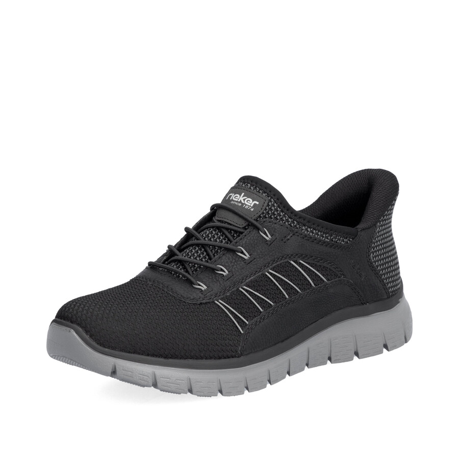 chaussures élastiques noires pour hommes rieker b6656-00