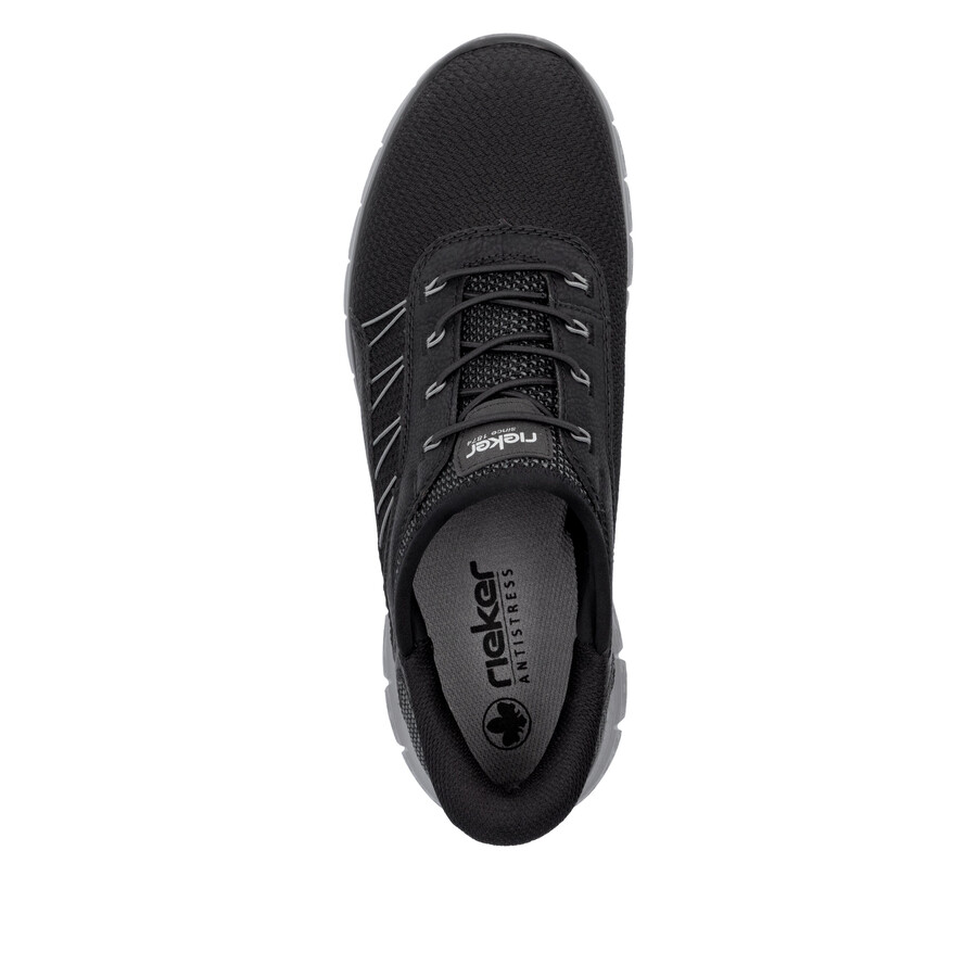 chaussures élastiques noires pour hommes rieker b6656-00