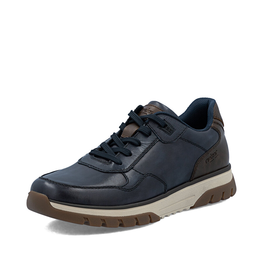 chaussures bleues à fermeture éclair pour hommes rieker b9301-14