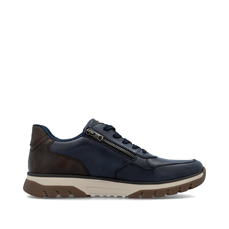 chaussures bleues à fermeture éclair pour hommes rieker b9301-14