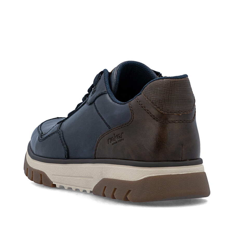 chaussures bleues à fermeture éclair pour hommes rieker b9301-14