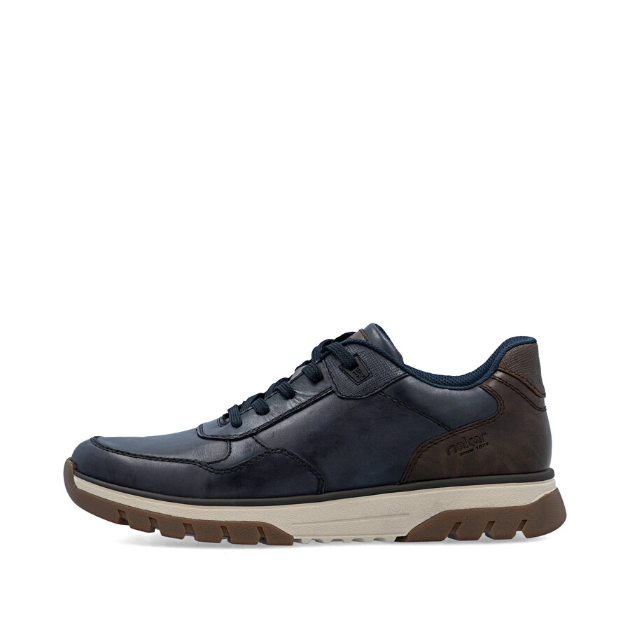 chaussures bleues à fermeture éclair pour hommes rieker b9301-14