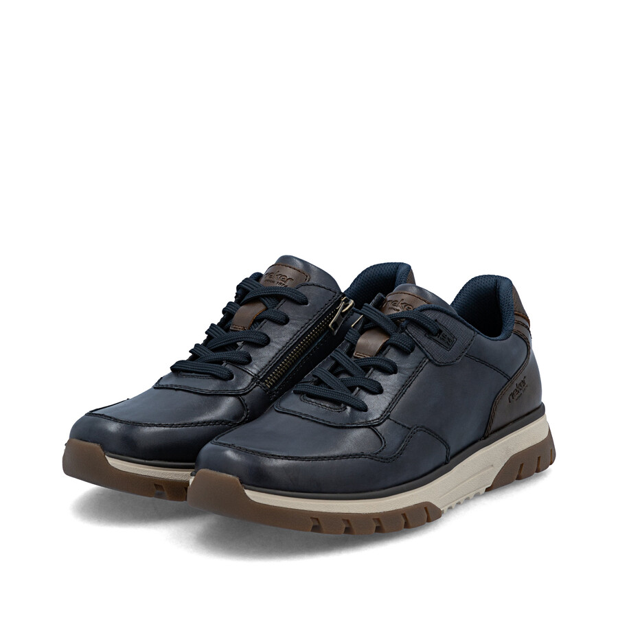 chaussures bleues à fermeture éclair pour hommes rieker b9301-14