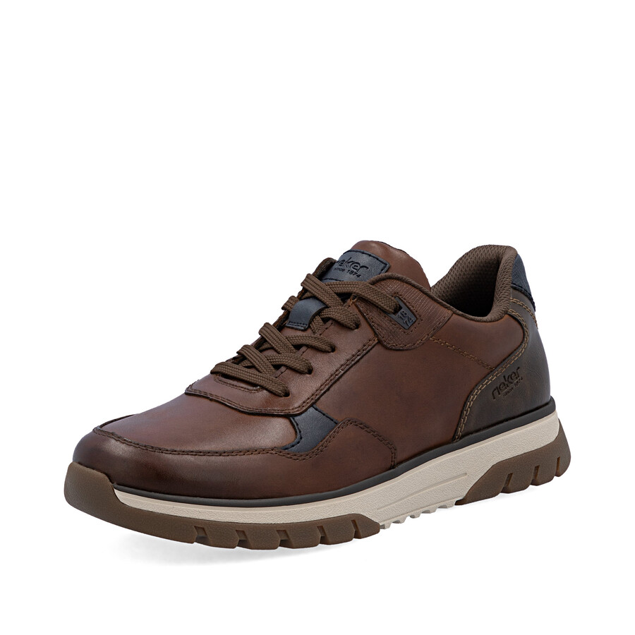 chaussures marron à fermeture éclair pour hommes rieker b9301-25