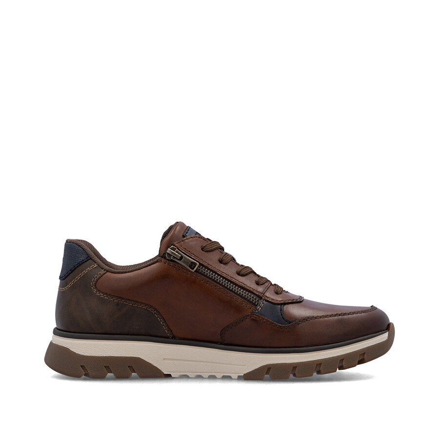 chaussures marron à fermeture éclair pour hommes rieker b9301-25