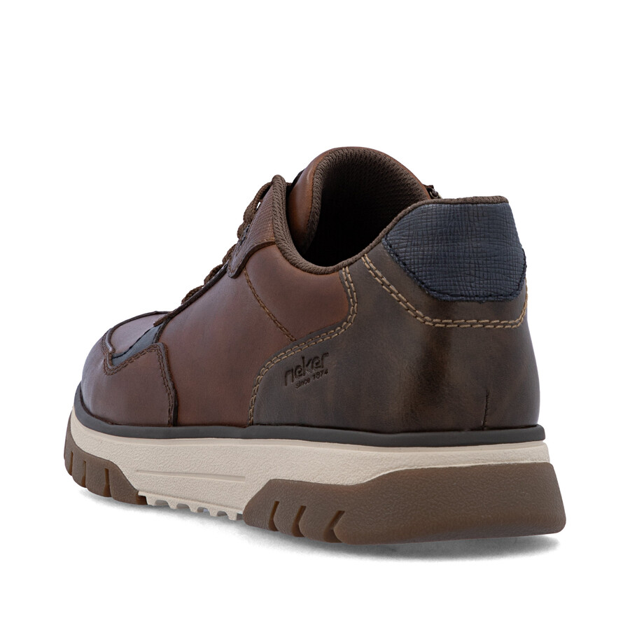 chaussures marron à fermeture éclair pour hommes rieker b9301-25