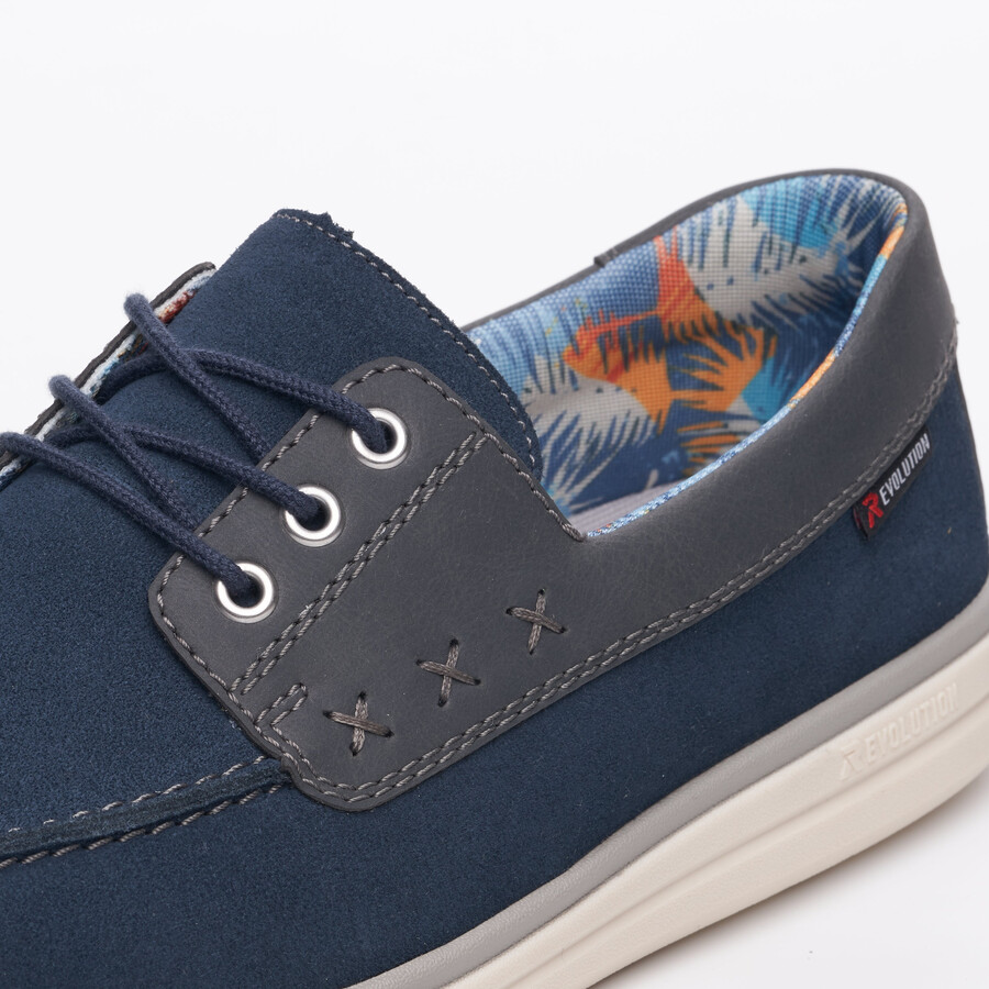 chaussures à lacets bleues pour hommes rieker sport u0601-14