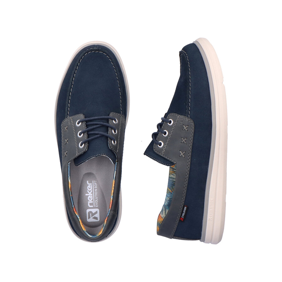 chaussures à lacets bleues pour hommes rieker sport u0601-14