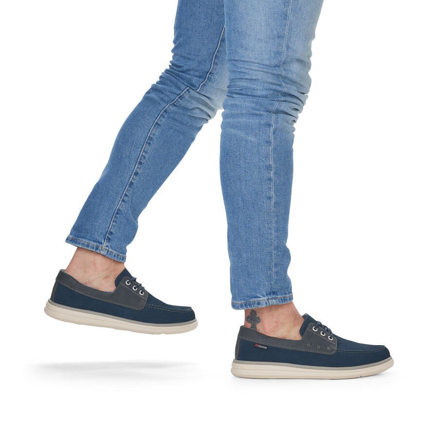 chaussures à lacets bleues pour hommes rieker sport u0601-14