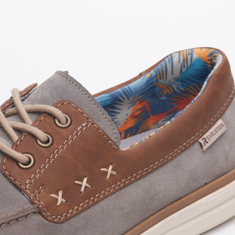 chaussures à lacets grises pour hommes rieker sport u0601-42