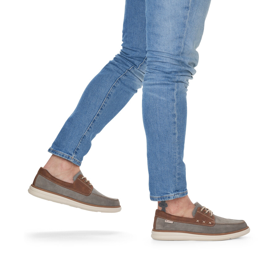 chaussures à lacets grises pour hommes rieker sport u0601-42