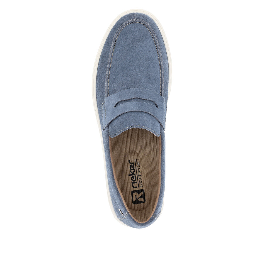 chaussures bleues à enfiler pour hommes rieker sport u0703-14