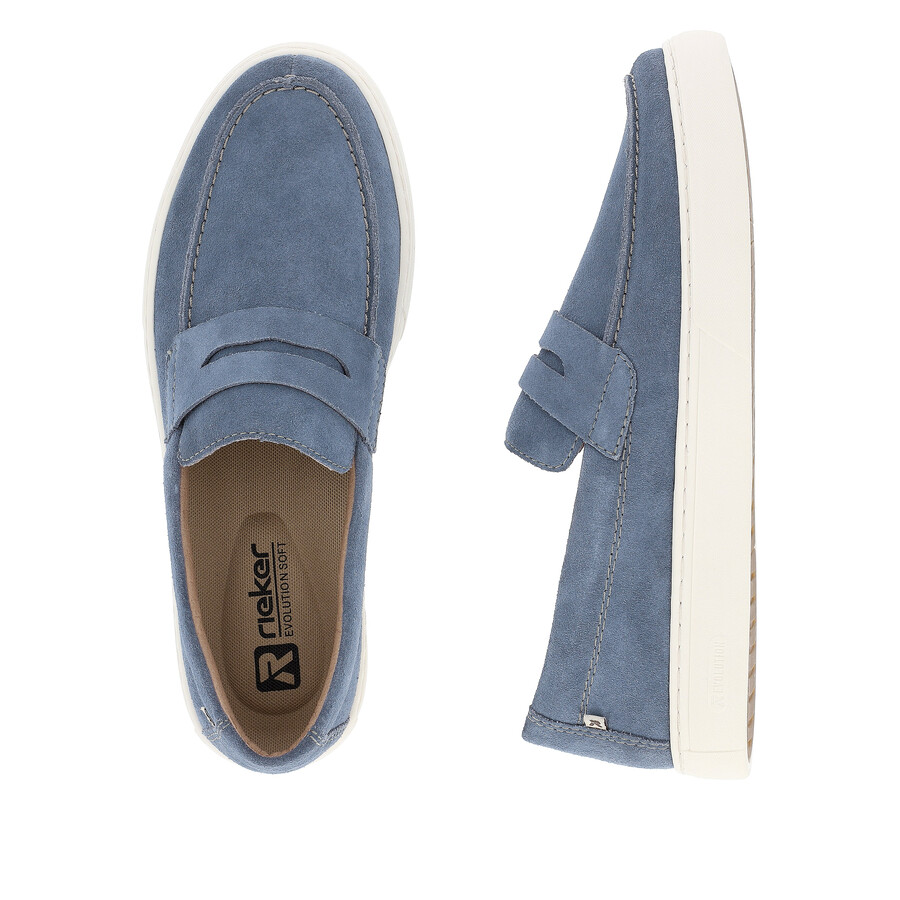 chaussures bleues à enfiler pour hommes rieker sport u0703-14