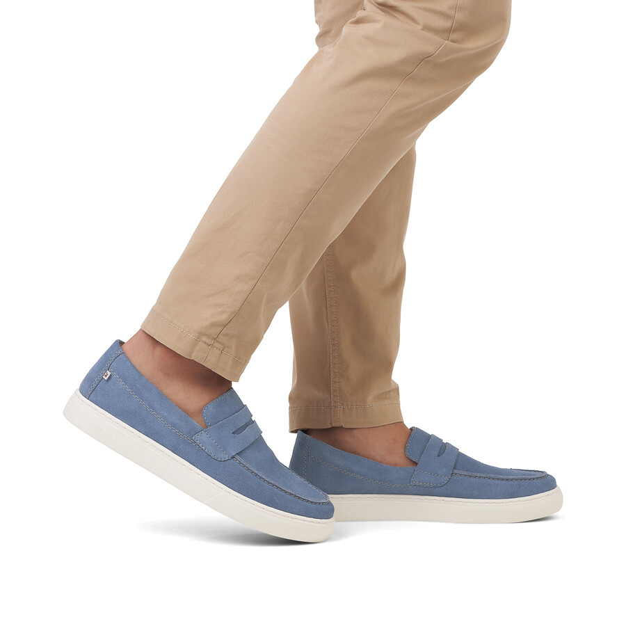 chaussures bleues à enfiler pour hommes rieker sport u0703-14
