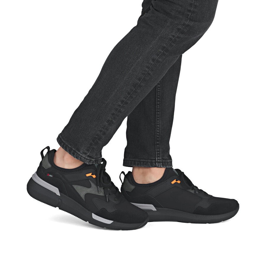 chaussures élastiques noires pour hommes rieker sport u1403-01