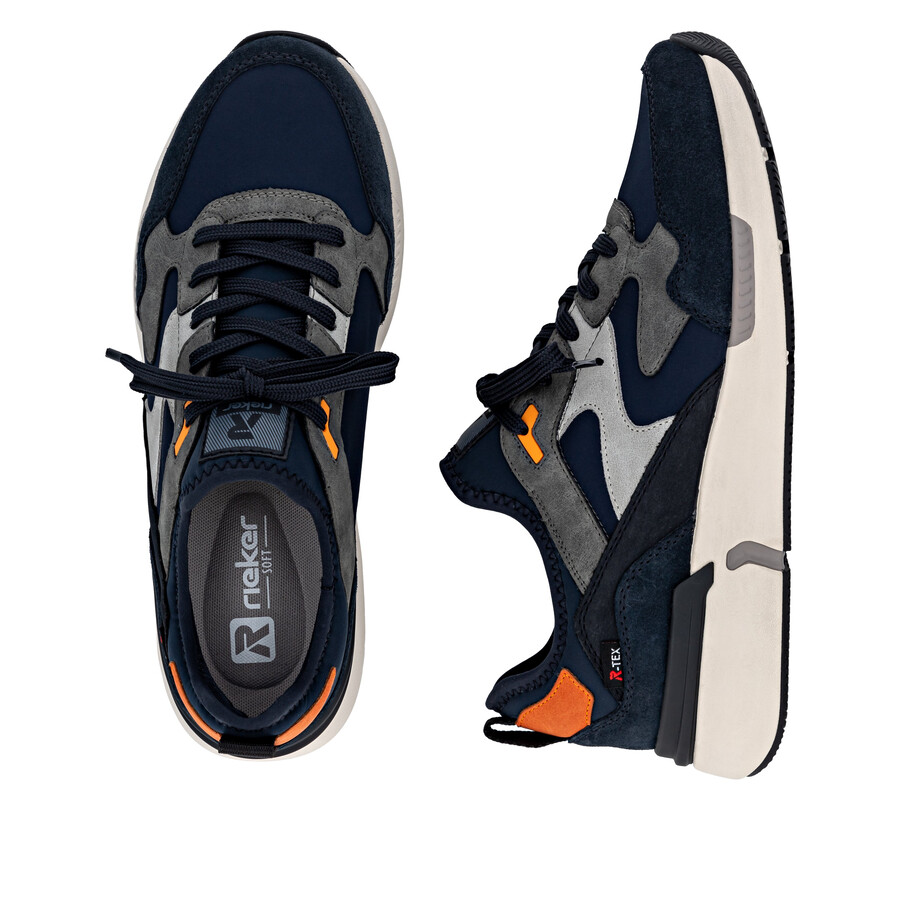 baskets bleues pour hommes rieker sport u1403-15