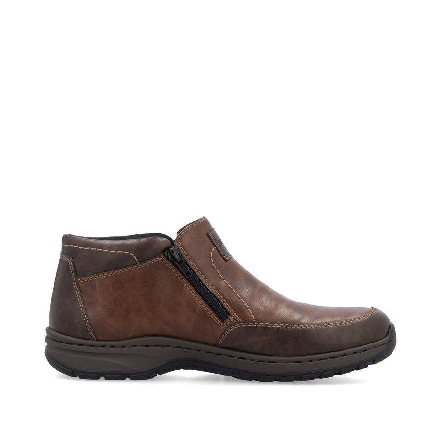 bottes marron à fermeture éclair pour homme rieker 03352-24