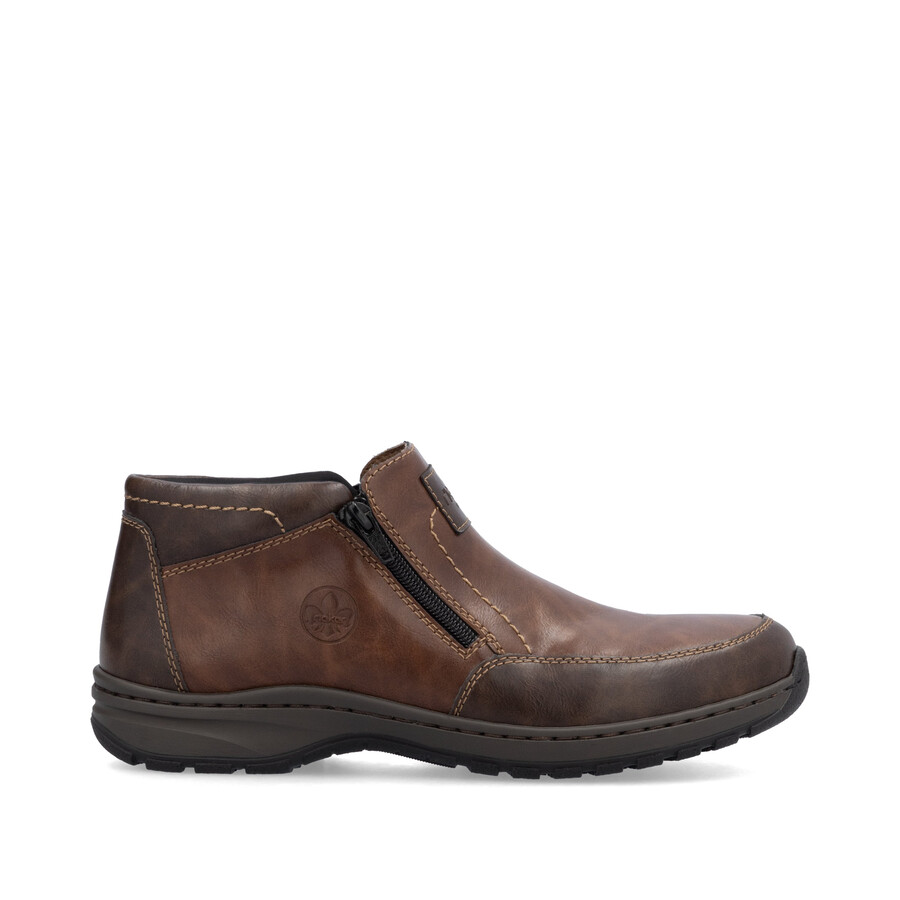 bottes marron à fermeture éclair pour homme rieker 03352-24