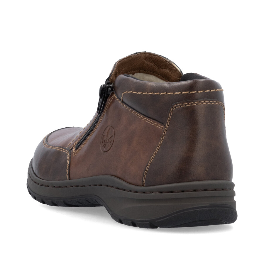 bottes marron à fermeture éclair pour homme rieker 03352-24