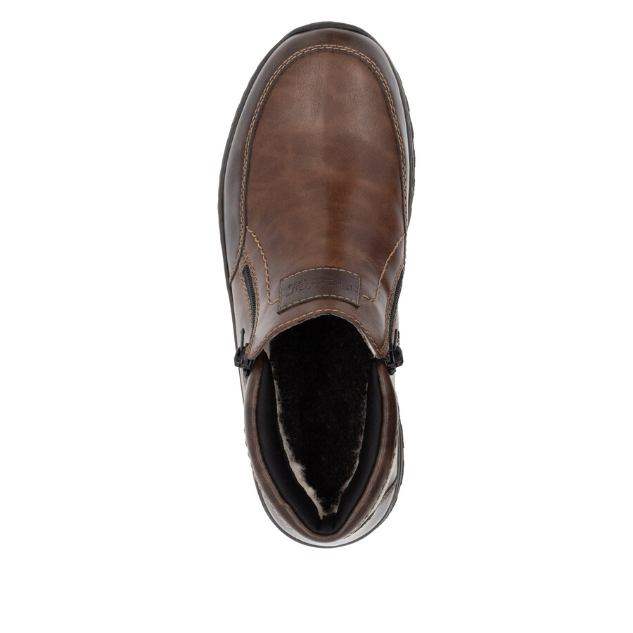 bottes marron à fermeture éclair pour homme rieker 03352-24