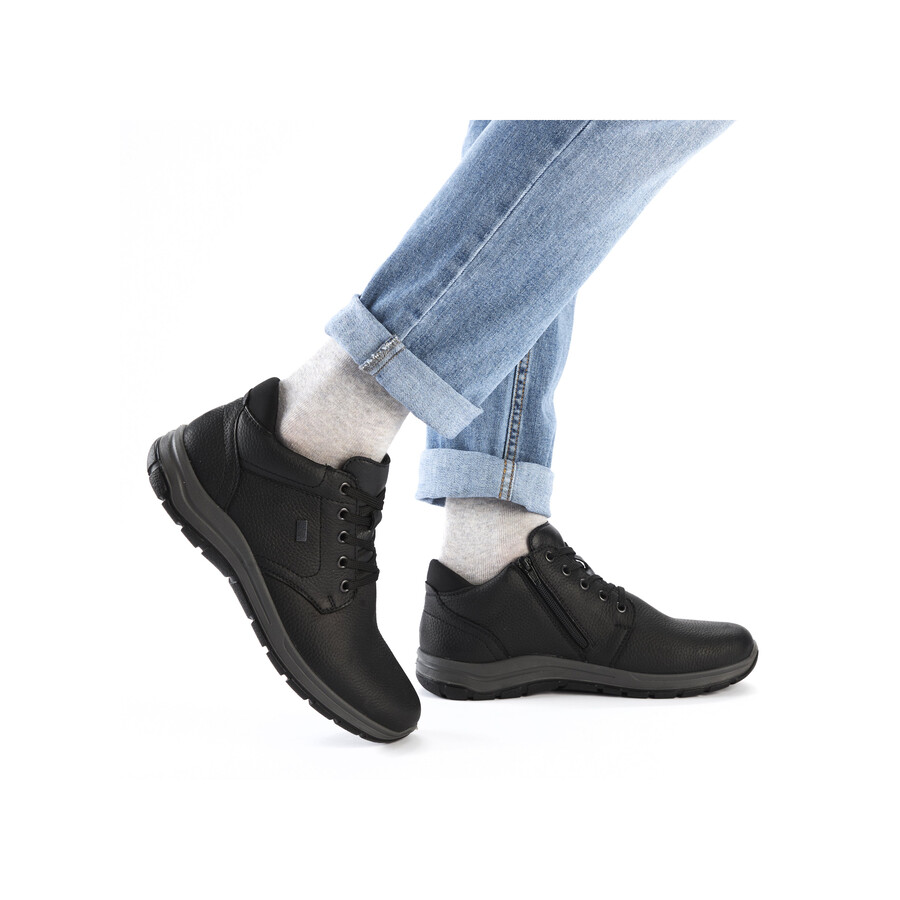 bottes noires à fermeture éclair pour hommes rieker 03632-00