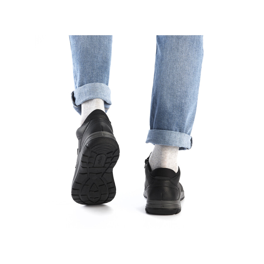 bottes noires à fermeture éclair pour hommes rieker 03632-00