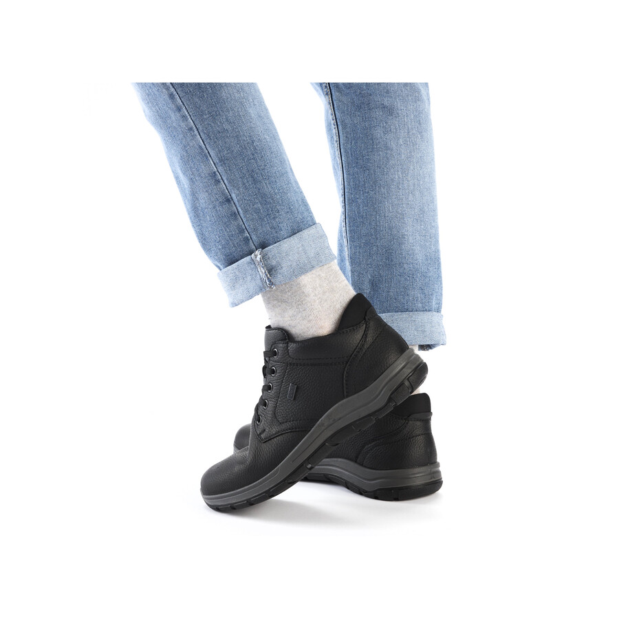 bottes noires à fermeture éclair pour hommes rieker 03632-00