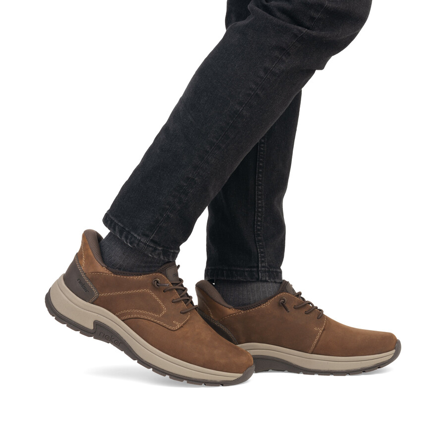 chaussures élastiques marron pour hommes rieker 11050-22